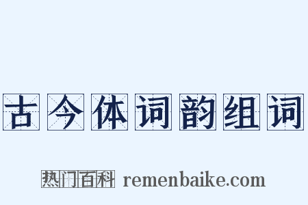 古今体词韵组词是什么意思的图片